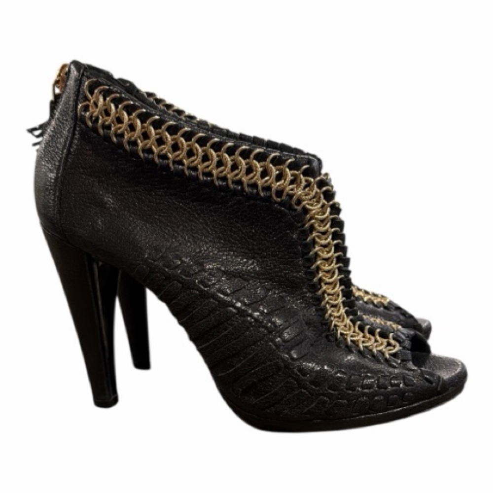 Lara Bohinc Black and Gold Women's Heeled Shoes